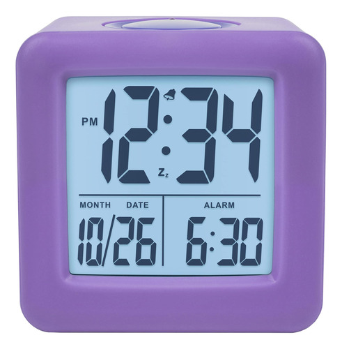 Despertador Lcd Equity Purple Soft Cube Con Smart