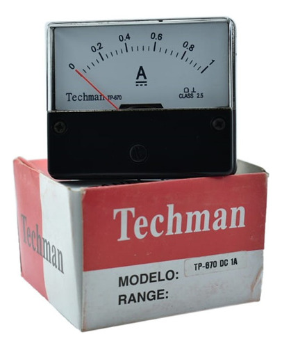 Medidor De Amperios 0 A 1 A Dc Techman Tp-670 Amperímetro