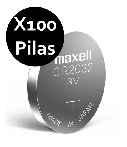 100 Pilas Cr2032 Maxell Tipo Boton Japonesa 3v Caja