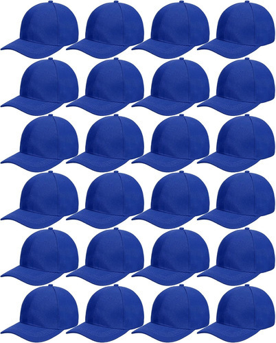 Gorra De Béisbol En Blanco Ajustable, 24 Piezas, Con Correa