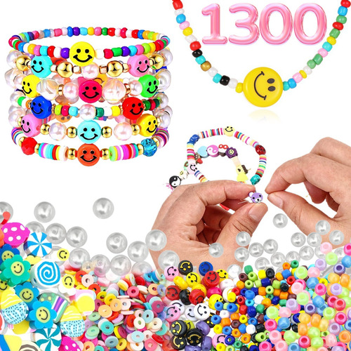 1300 Pcs Kits Para Hacer Pulseras De Collar De Bricolaje