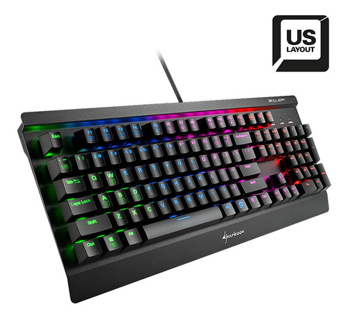 Teclado Mecanico Sharkoon Skiller Sgk3 Rgb Red Gamer Usb