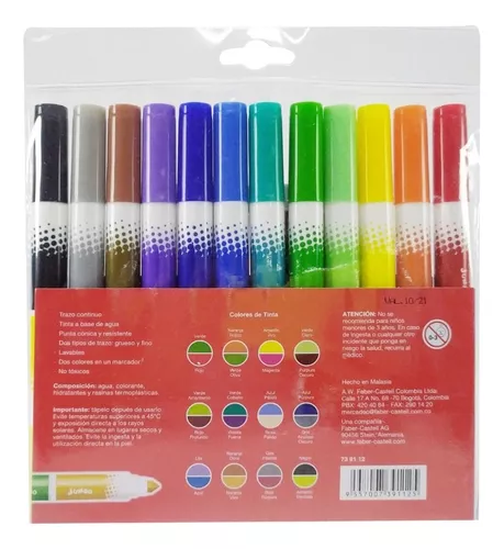 Plumon Escolar Lavable x 18 Colores