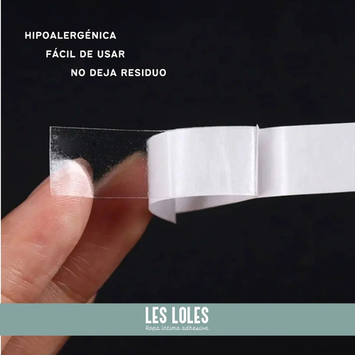 Cinta Adhesiva Bi Faz Para Ropa Escote Ruedo 1,6cm Y 0,8cm