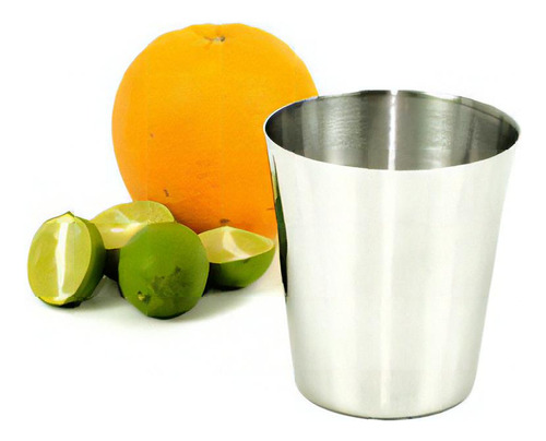 Juego De 6 Vasos Para Agua De 300ml En Acero Inox Color Gris