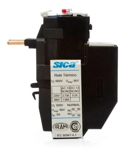 Imagen 4 de 10 de Relevo Termico Trifasico Sica 23 A 40a Para Contactor