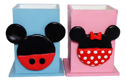 Souvenirs Lapiceros Porcelana Fría - Mickey Y Minnie X10