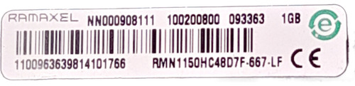 Memoria Ram 1gb Lenovo S10-2 - Ramaxel Rmn1150ec48d7f-667 (Usado)