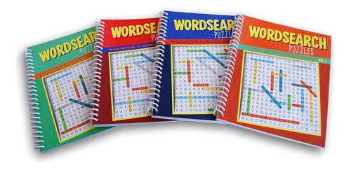 Vision St Spiral Bound Miniature Word Search Puzzle Book Set