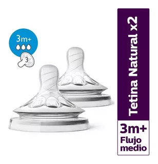 Chupo Natural Tetina Para Tetero Philips Avent Flujo Medio