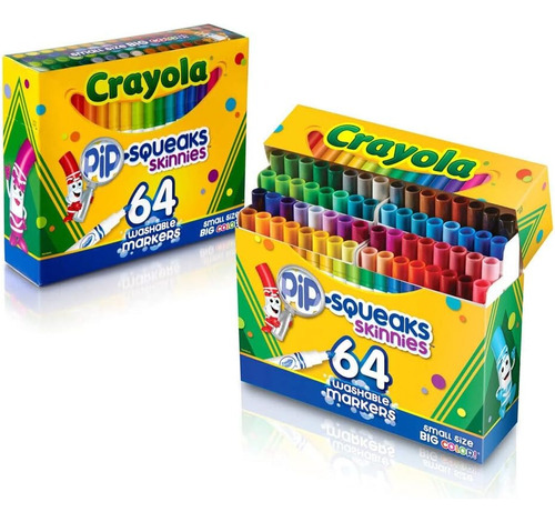 Crayola Pip-squeaks Skinnies X 64 Mini Marcadores Lavables 