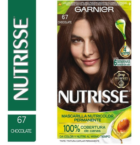 Kit Tintura Garnier  Nutrisse Nutrisse tono 67 chocolate para cabello