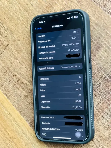 iPhone 15 Pro Max 256gb E-sim 10/10 Con Garantía (Usado)
