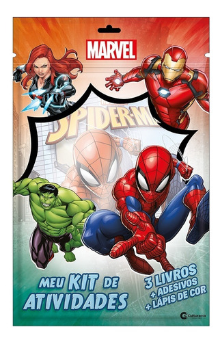 Culturama Meu Kit De Atividades Marvel Com 3 Livros Disney