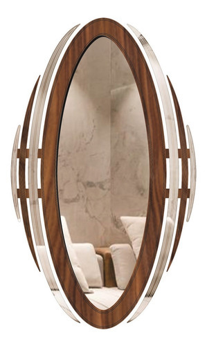 Espelho Decorativo Moldura Corpo Inteiro Vicenza 78x131 Cor da moldura Marrom