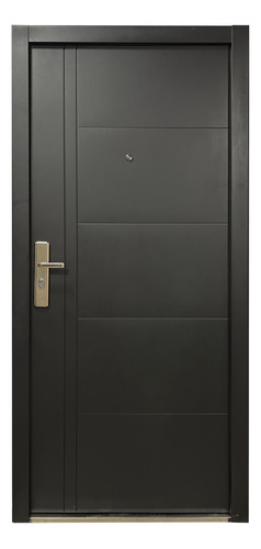 Puerta Blindada Linea Kala 45kg- Color Negro Mundo Aberturas