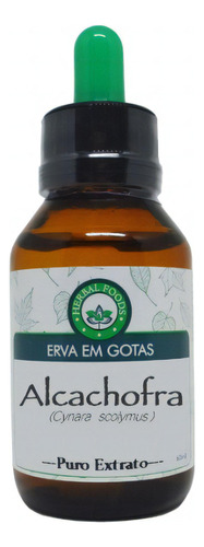 Herbal Foods Extrato De Alcachofra Erva em Gotas 60ml