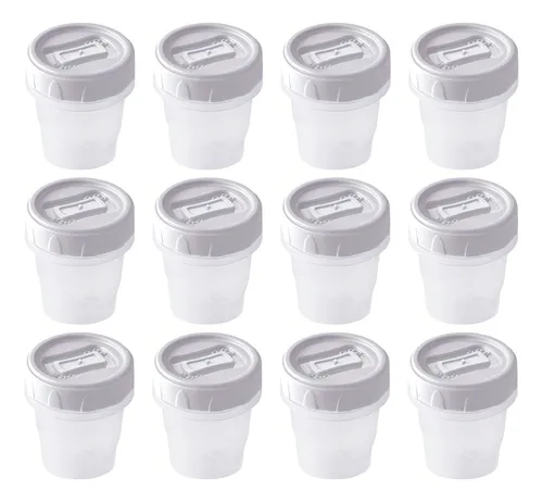 Pote De Plástico Clic Rosca 65ml Branco 12 Unidades Plasutil