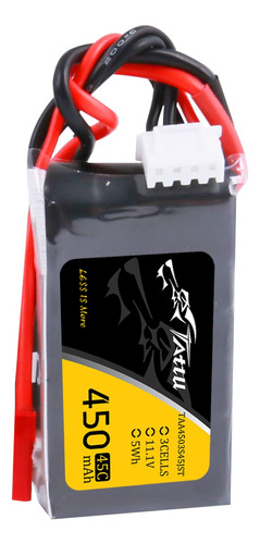 Tattu Bateria Lipo De 11.1v 450mah 3s 45c Con Enchufe Jst Pa