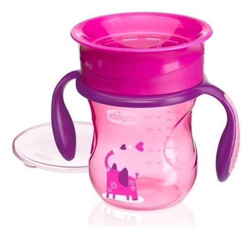 Vaso Para Bebés Chicco - Perfect Cup 12m+ - Antiderrame Rosa