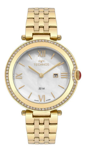 Relógio Technos Dourado Feminino St.moritz Gl15at/4b