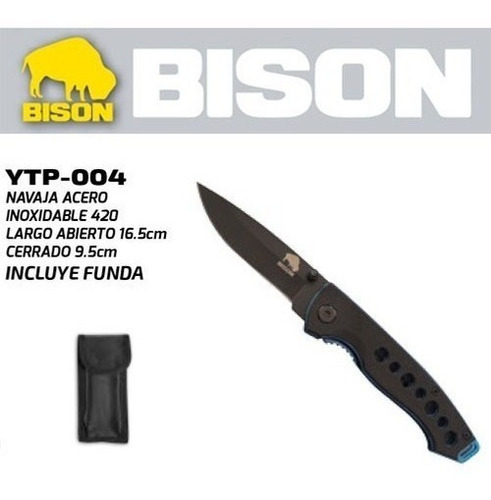 Navaja Plegable Tactica Acero Inoxidable 420 Bison Ytp-004