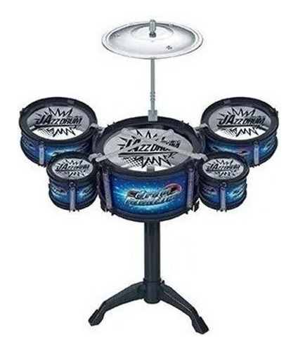 Mini Bateria Infantil Crianças 5 Tambores 1 Prato Musical