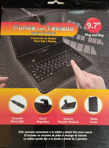 Case Forro Para Tablet 10'c/teclado Tipo Cuero 