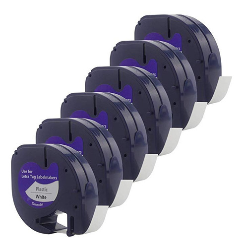 Dymo Letratag Recargas De Plástico Blanco De 91331 Letratag