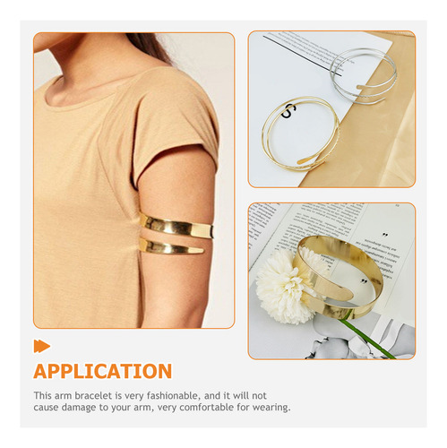 Brazalete Geométrico Dorado Para El Brazo Superior