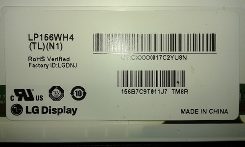 Pantalla De Notebook 15.6 Pulgadas Marca LG Modelo Lp156wh4
