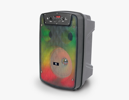 Misik - Bocina Bluetooth 8 Amplificador - Luces Led - Tws Color Negro