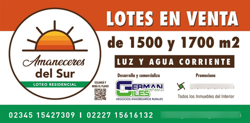 Amaneceres Del Sur, Lanzamiento Loteo En Saladillo-posesion Inmediata