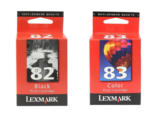 Combo Cartuchos Originales Lexmark 82 Y 83 Pack Negro Color