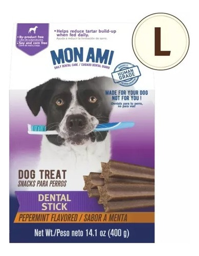 Snack Dental L Mon Ami Golosina Saludable Perro 400g Pack X6