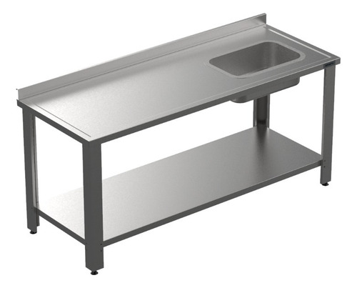 Mesada Desarmable Acero Inox Con Pileta Brafh 185x70cm