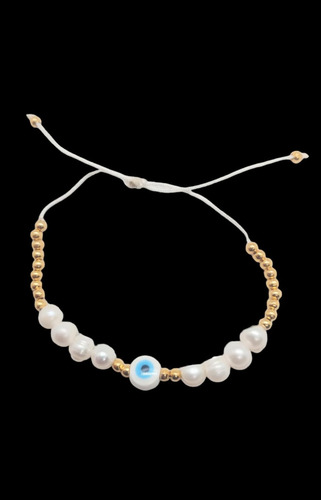 Pulsera De Hilo Con Perlas Naturales