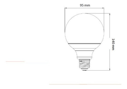 Lámpara Led Osram Globo G95 12w=80w Luz Fría/día Por Color de la luz Blanco frío