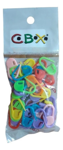 Marcador De Puntos De Tejido Cbx Varios Colores X 50u Multicolor