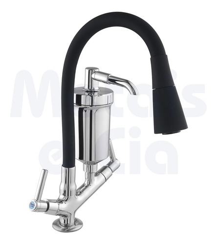 Imagem 4 de 6 de Torneira Com Filtro Silicone Flexivel Preto