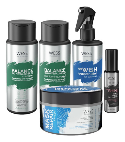 Wess Balance Sh+cd 250ml+wewish 260ml+mask 180g+weshine 45ml