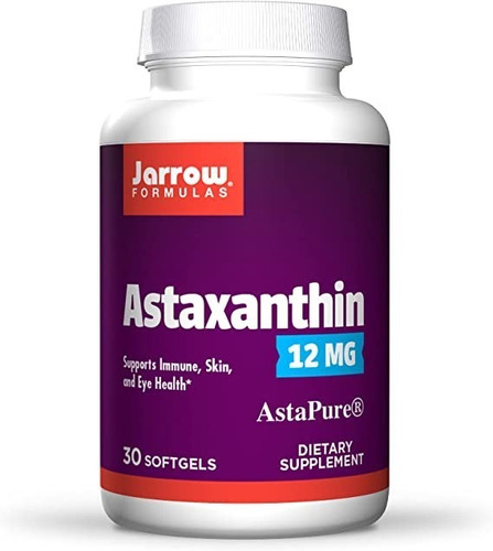  Jarrow | Astaxantina | 12mg | 30 Softgels | Antioxidante