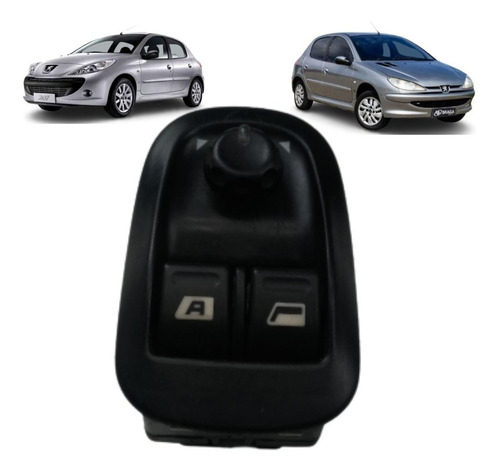 Botão Vidro Elétrico Dianteiro Peugeot 206/207 Com Retroviso