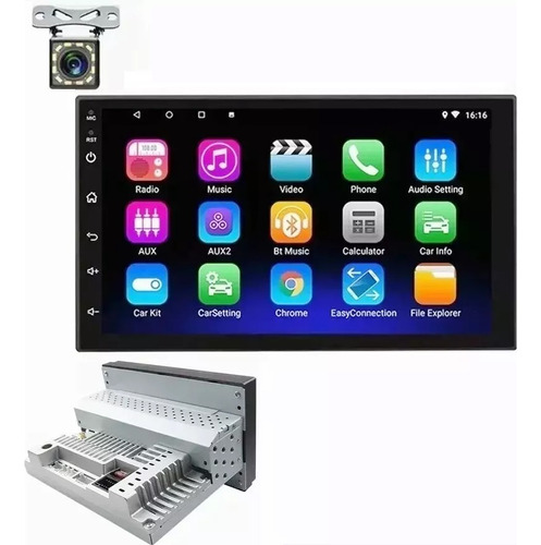 Autoestéreo Wifi Gps Android 9.1 1din Pantalla Templada 7in