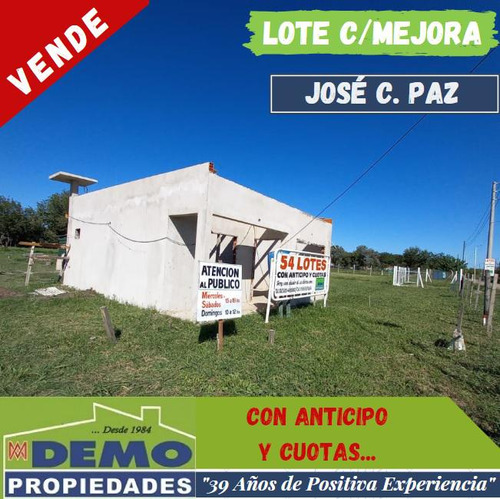 Venta Financiada, Lote Con Mejora En José Clemente Paz