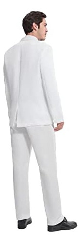Traje Blanco Para Hombre - Traje De Halloween, Zoot Suit, Ne