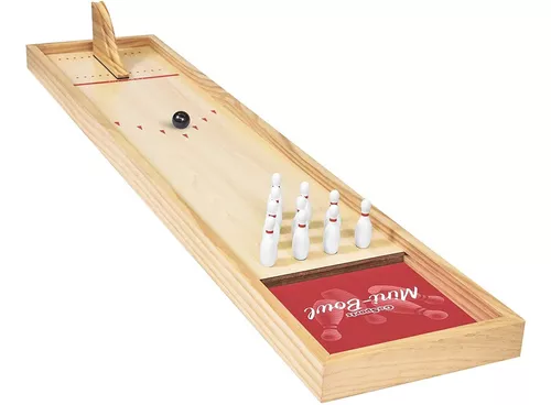 Mini juego de mesa de madera para niños, juego de mesa de bolos para fiesta  del