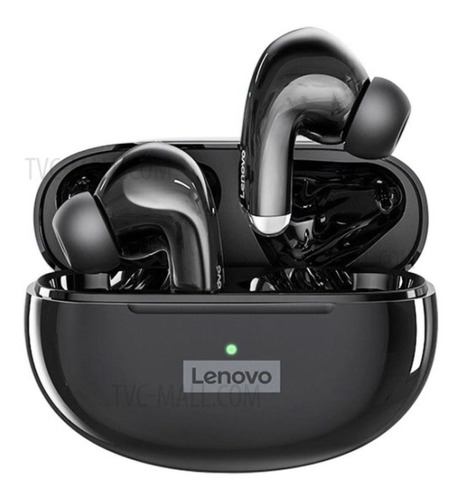 Fone de ouvido in-ear sem fio Lenovo LP5 preto