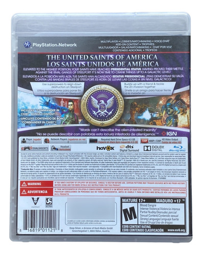 Saints Row Iv Commander In Chief Edition - Ps3 Físico