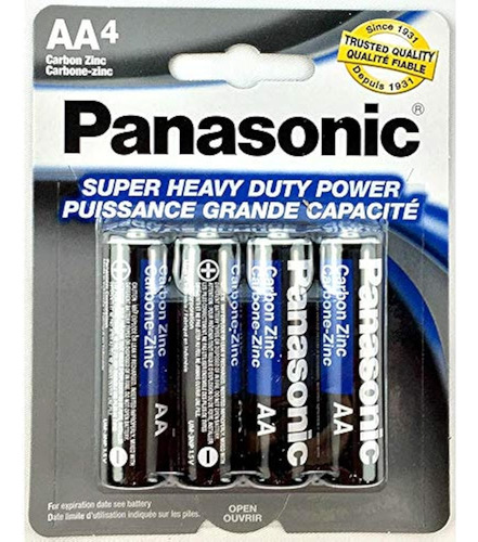 20 Pilas Panasonic Aa, Superresistentes, Potencia De Carbono